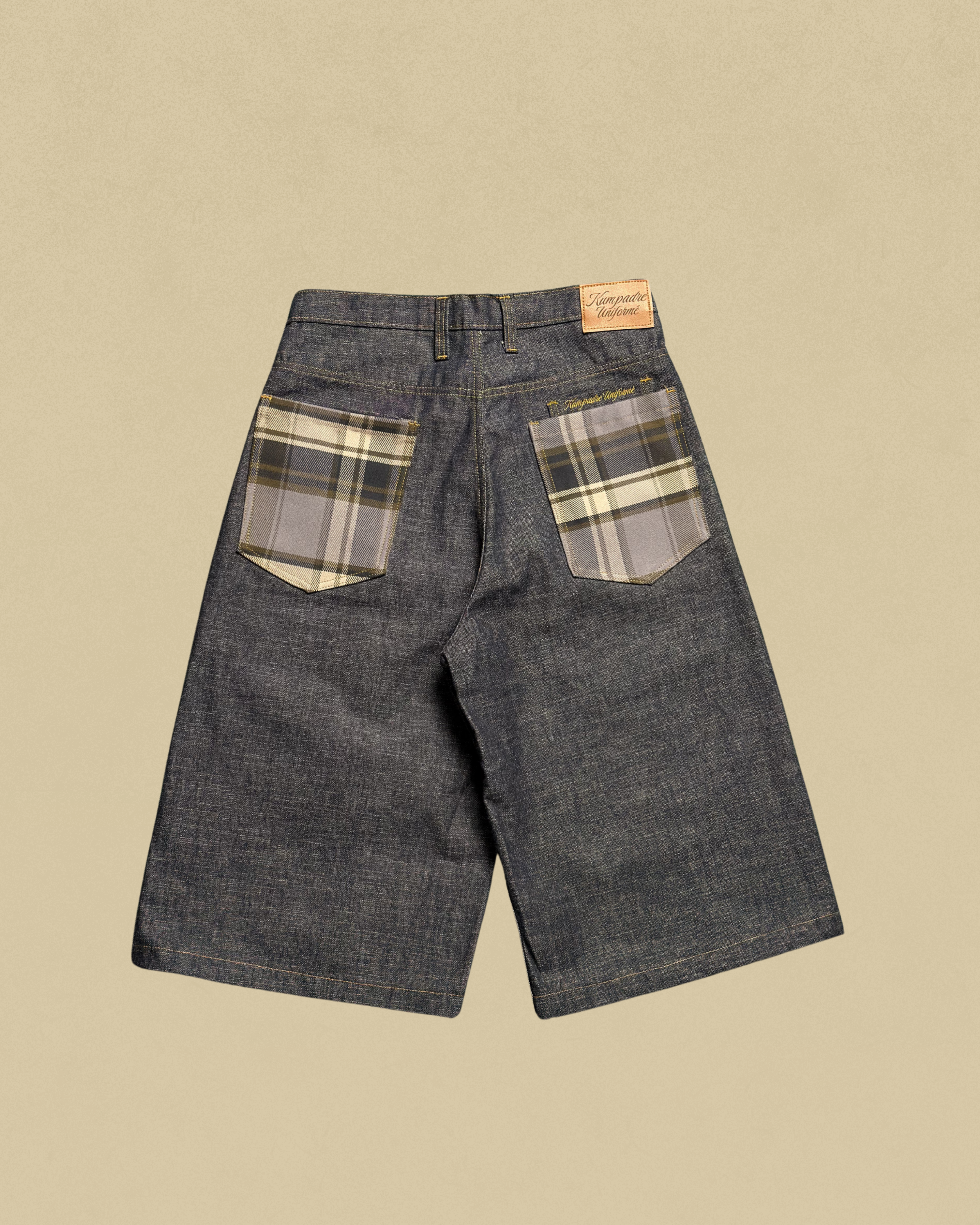 Kaiybang – Rigid Raw Denim Pleated Jorts