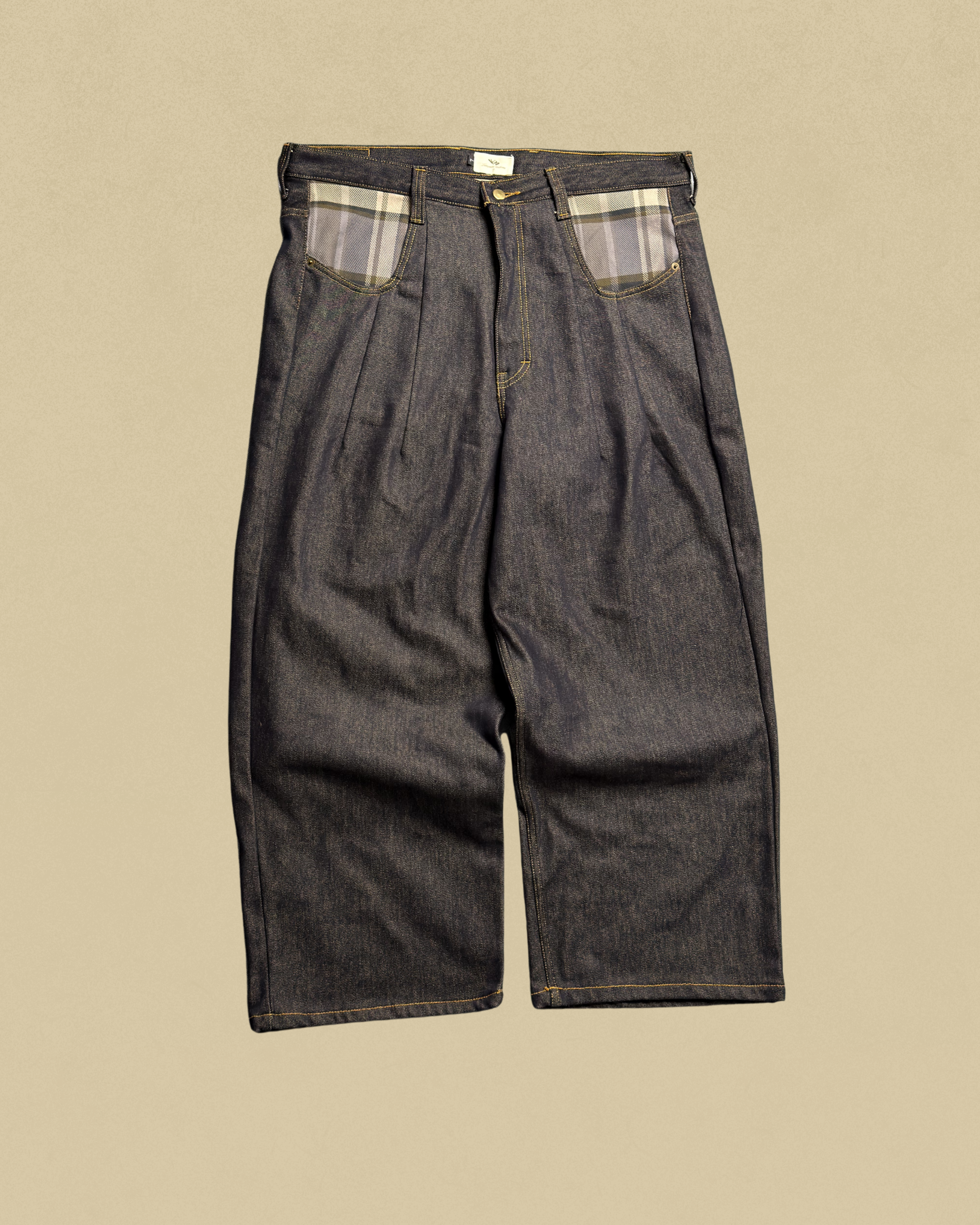 Kaiybang - Raw Denim Darted Jeans