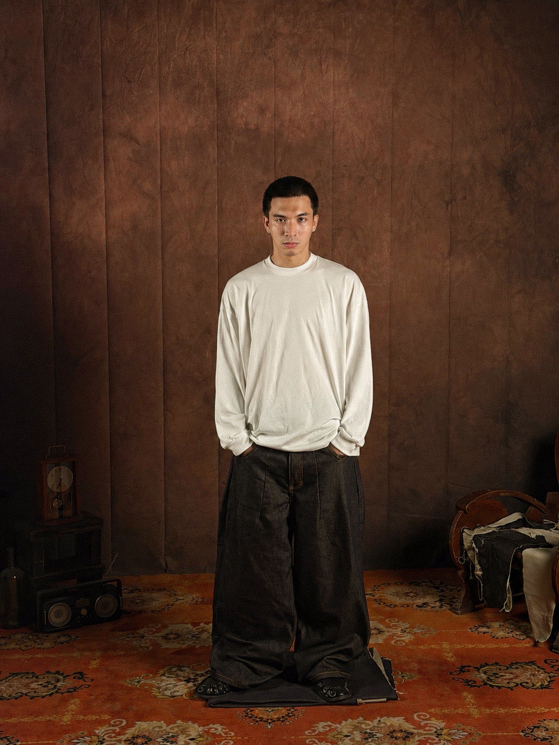 Kaiybang - Raw Denim Darted Jeans