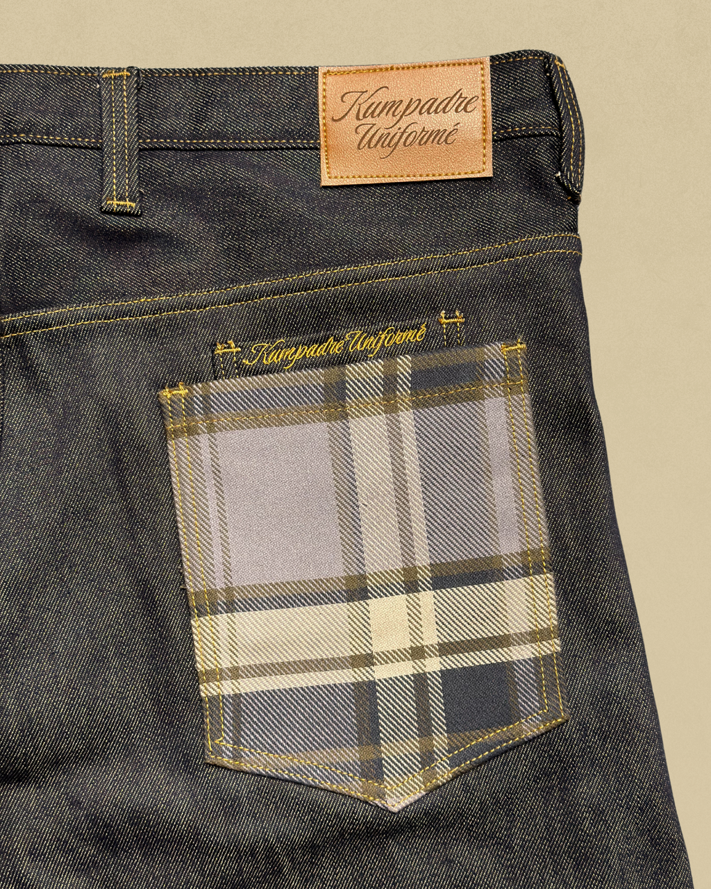 Kaiybang - Raw Denim Darted Jeans